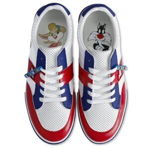 Looney Tunes Men’s Bugs Bunny and Friends Low-Top Lace-Up Sneakers Size 11M